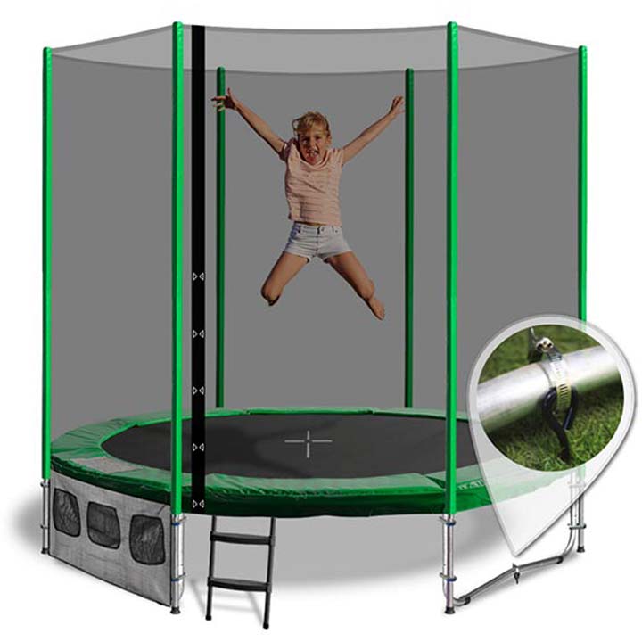 OZ Trampolines Summit Round 6 Ft. Above Ground Trampoline Green